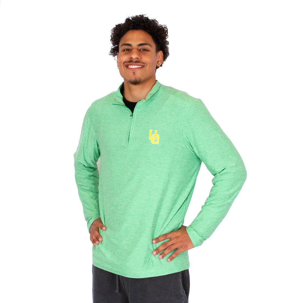 Interlocking UO, Antigua, Green, Pullover, Polyester Blend, Men, Performance, Hunk, 1/4-zip, Sweatshirt, 956459